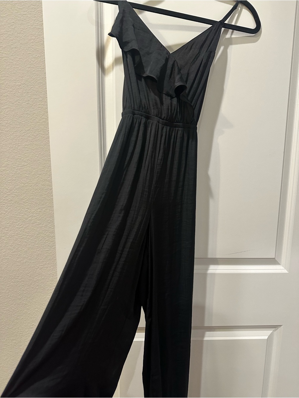 Victoria's Secret Black Ruffle Jumpsuit